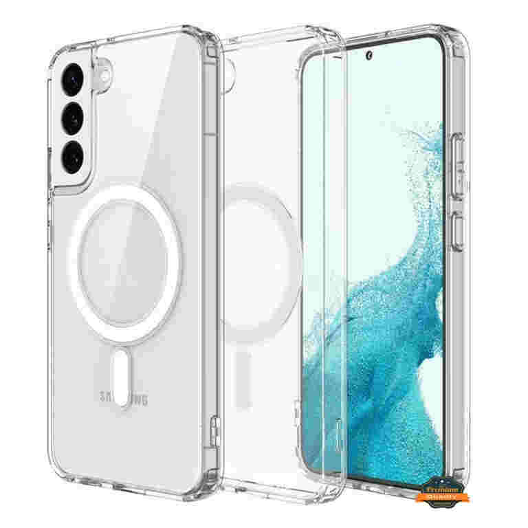 Replacement for SAMSUNG S22 TRANSPARENT MAGNETIC BACK POUCH - Quality Phone Parts in Sri Lanka