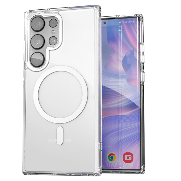 Replacement for SAMSUNG S22 ULTRA TRANSPARENT MAGNETIC BACK POUCH - Quality Phone Parts in Sri Lanka