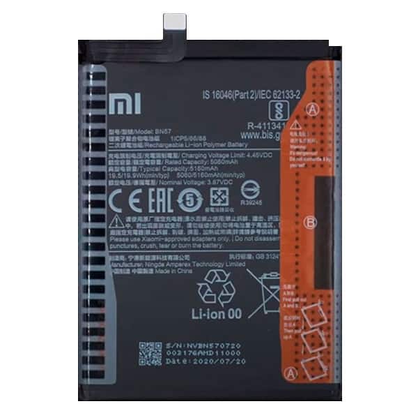 Replacement for BN57 M2007J20CG M2007J20CG BATTERY XIAOMI - Quality Phone Parts in Sri Lanka