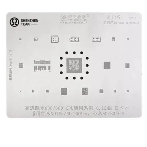 Replacement for AMAOE MI6 BGA REWORK STENCIL - Quality Phone Parts in Sri Lanka
