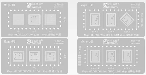 Replacement for AMAOE A8-A19 PRO CPU REBALLING STENCIL SET - Quality Phone Parts in Sri Lanka