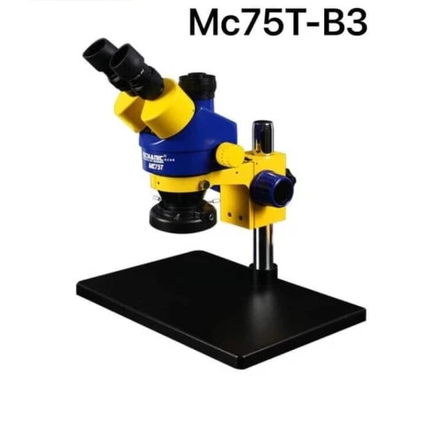 MC75T-B3 TRINOCULAR BIG BASE MICROSCOPE MECHANIC